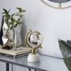 Deco 79 Marble Globe with Marble Base and Tiered Base, 5" x 5" x 11", Gold view 3