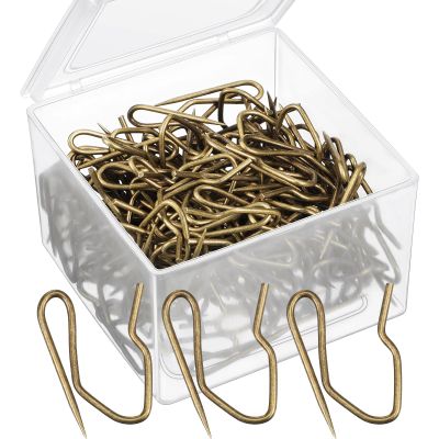 Outus 58 Pack Metal Curtain Hooks Pin On Drapery Hooks 1.2 x 1 Inch for Window,Door,Shower Curtain(Oil-Rubbed Bronze)