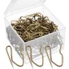Outus 58 Pack Metal Curtain Hooks Pin On Drapery Hooks 1.2 x 1 Inch for Window,Door,Shower Curtain(Oil-Rubbed Bronze) view 1