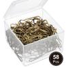 Outus 58 Pack Metal Curtain Hooks Pin On Drapery Hooks 1.2 x 1 Inch for Window,Door,Shower Curtain(Oil-Rubbed Bronze) view 4