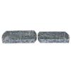 Deco 79 Wood Tray with Slot Handles, Set of 2 20', 18'W, Blue view 2