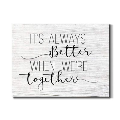 Neutral Color Wall Art, Wall Dcor Canvas, Beaches, Floral, Animals, Bohemian, & Vintage Styles, Ready to Hang -Always Better Together 24X36
