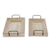Deco 79 Wood Tray with White Wash, Set of 2 27", 25"W, Brown view 4