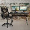 Flash Furniture Optis Black Gaming Desk and Camouflage/Black Racing Chair Set with Cup Holder, Headphone Hook & 2 Wire Management Holes view 2