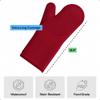GORILLA GRIP BPA-Free Soft Silicone Oven Mitts, 14.5x8.3, Heat Resistant and Waterproof Cooking Gloves, Thick Cotton Lining, Flexible Gripping for Baking Grilling, Kitchen Potholders Set of 2, Red view 4