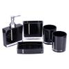 5pcs Black Bathroom Accessories Set, Acrylic Bathroom Set with Soap Dish Lotion Dispenser Pump Toothbrush Holder Cup for Home view 1