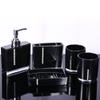 5pcs Black Bathroom Accessories Set, Acrylic Bathroom Set with Soap Dish Lotion Dispenser Pump Toothbrush Holder Cup for Home view 2