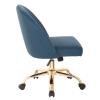 Comfortable Swivel Chair Blue Velvet Office Chairs Ergonomic Desk Chair with Swiveling Casters and Height Adjustable Computer Chair for Home Office Adjust Rolling Chair view 4