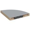 vidaXL Wall Corner Shelves Set of 4 - Floating Display Shelf - Gray Honeycomb MDF & Metal - 13.8 x 13.8 x 1.5 view 4