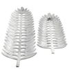 Deco 79 Aluminum Metal Living Room Decor Tray Leaf Ottoman Tray, Set of 2 Serving Tray 27", 18"W, Silver view 3