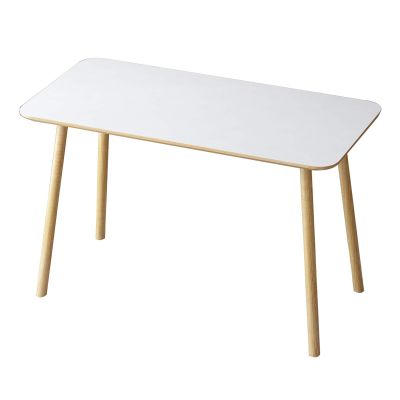 Desk Home Office Modern Style Computer Writing Dining Table Dresser Beech Wooden Leg White Desktop Easy to Assemble (Size : 50X100CM)