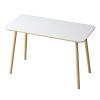 Desk Home Office Modern Style Computer Writing Dining Table Dresser Beech Wooden Leg White Desktop Easy to Assemble (Size : 50X100CM) view 1