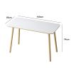 Desk Home Office Modern Style Computer Writing Dining Table Dresser Beech Wooden Leg White Desktop Easy to Assemble (Size : 50X100CM) view 3