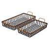 Deco 79 Wood Grid Tray, Set of 2 29", 23"W, Black view 2