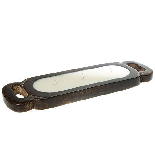 Himalayan Trading Post Candle in Wooden Tray Orange Grove Scented - S
