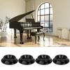 Piano Caster Cups,4pcs Round ABS Piano Foot Pads Set Caster Cups Accessories for Upright Piano Wooden Piano Caster Piano Leg Floor Protectors view 4