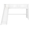 Harper & Bright Designs Twin loft Bed with Slide, Loft Bed Twin with Ladder and High Security Guardrail, Wood Low Kids loft Bed Frame, No Box Spring Needed (Twin, White) view 4