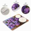 Absorbent Dish Drying Mat for Kitchen Counter - Purple Oil Painting Flowers Microfiber Drying Pad, Reversible Drainer Mats for Countertop, Large 18 x 24 inch view 4
