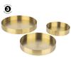 Koyal Wholesale Round Decorative Tray Set, Set of 3, Gold Decorative Trays for Coffee Table, Bar Cart, Dresser, Bathroom, Perfume, Makeup, Wedding Centerpieces view 3