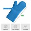 GORILLA GRIP BPA-Free Soft Silicone Oven Mitts, 14.5x8.3, Heat Resistant and Waterproof Cooking Gloves, Thick Cotton Lining, Flexible Gripping for Baking Grilling, Kitchen Potholders Set of 2, Aqua view 4