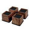 BTSD-home 3 Inch Wood Bed Risers Furniture Risers Bed Frame Lifters in Heights of 3 or 6 Inch Heavy Duty Set of 4 Square view 1