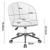 Comfortable Swivel Chair Modern Office Chair Accent Swivel Dining Chairs, Adjustable Lift Armless Chair Study Chair with 360 Degree Swiveling Casters (Yellow, Removable and Washable) Adjust Rolling view 3