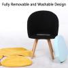 Comfortable Swivel Chair Modern Office Chair Accent Swivel Dining Chairs, Adjustable Lift Armless Chair Study Chair with 360 Degree Swiveling Casters (Yellow, Removable and Washable) Adjust Rolling view 4