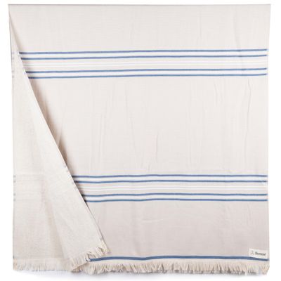 Bersuse 100% Cotton Lagos Terry Peshtemal Turkish Towel Bath Towel Beach Towel Lighweight Quickdry Absorbent - 35x67 Inches, Indigo (Set of 3)