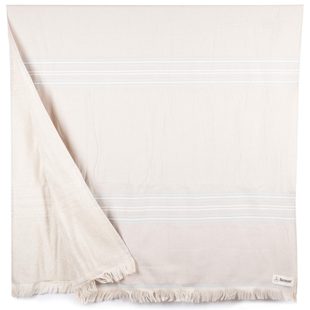 Bersuse 100% Cotton Lagos Terry Peshtemal Turkish Towel Bath Towel Beach Towel Lighweight Quickdry Absorbent - 35x67 Inches, Steel Grey (Set of 3)