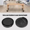 8pcs/Set Plastic Multi-Slot Furniture Leg Risers Non-Slip Bed Riser Sofa Risers Table Risers Chair Risers for Table Desk Sofa Chairs(Black) view 3
