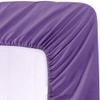 3 Pieces California King Size Purple Color Fitted Sheet - Fits Mattress Upto 18 Inch Deep Pockets & Bedding Set Include 1-Piece Fitted Sheet with 2-Pillow Covers 20 x 30 Inches view 1
