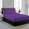 3 Pieces California King Size Purple Color Fitted Sheet - Fits Mattress Upto 18 Inch Deep Pockets & Bedding Set Include 1-Piece Fitted Sheet with 2-Pillow Covers 20 x 30 Inches view 2