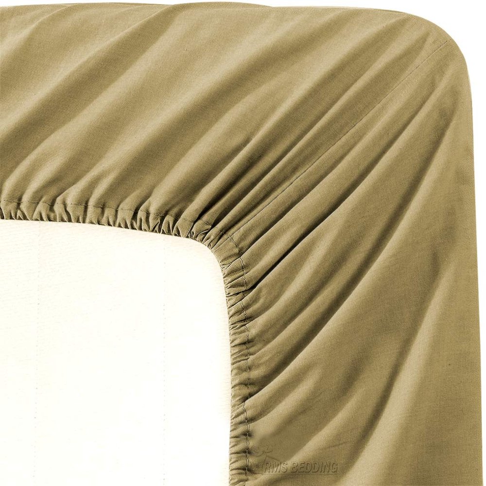 3 Pieces California King Size Taupe Color Fitted Sheet - Fits Mattress Upto 18 Inch Deep Pockets & Bedding Set Include 1-Piece Fitted Sheet with 2-Pillow Covers 20 x 30 Inches