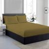 3 Pieces California King Size Taupe Color Fitted Sheet - Fits Mattress Upto 18 Inch Deep Pockets & Bedding Set Include 1-Piece Fitted Sheet with 2-Pillow Covers 20 x 30 Inches view 2