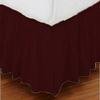 Bedding Empire 25" Drop Stripe 1 Piece Dust Ruffle Bed Skirt 100% Egyptian Cotton 500 TC Wine King Size view 1