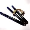Wolf Head Brass Handle Walking Stick Design Vintage Walking Stick in Chrome Finish Black & Golden view 2