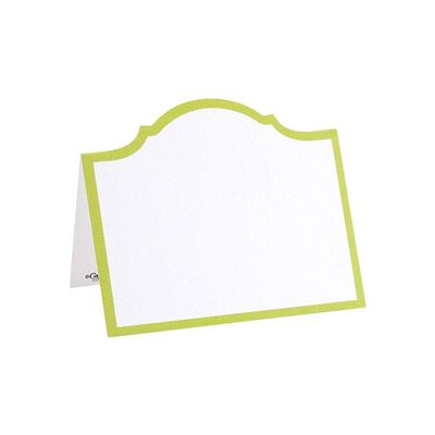 Caspari Arch Die-Cut Place Cards in Moss Green - 24 Count