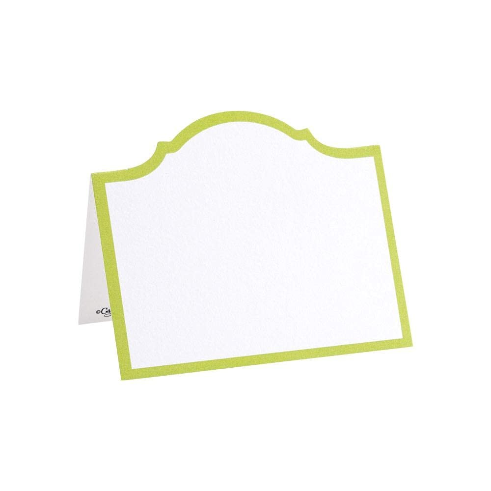 Caspari Arch Die-Cut Place Cards in Moss Green - 24 Count