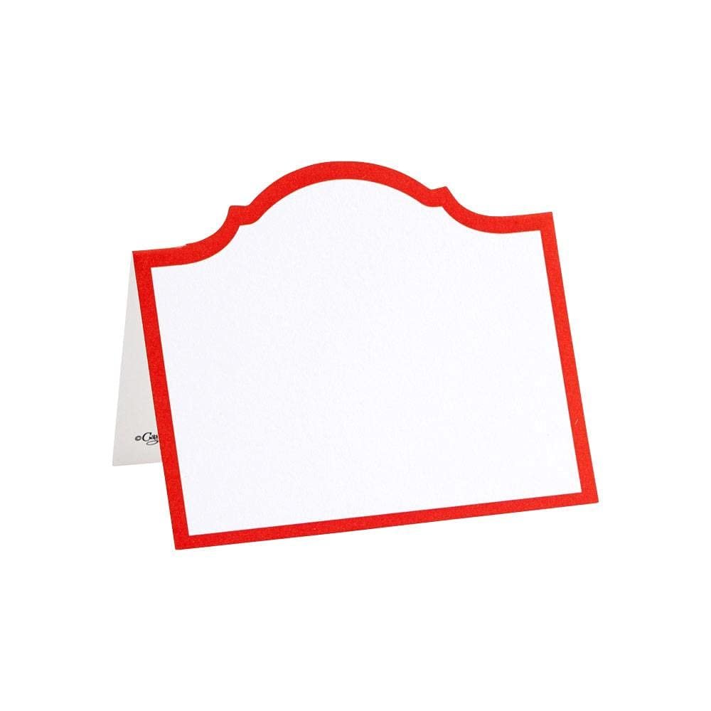 Caspari Arch Die-Cut Place Cards in Red - 24 Count