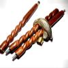 Ganga Nautical Peacock Complete Brass Walking Stick Cane 3 fold Victorian Handle Walking Spiral Stick Brass view 2