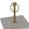 Deco 79 Ceramic Terrazzo 3 Tiered Tiered Server with Gold Base, 12" x 12" x 22", White view 4