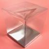 Durapak Supplies 24 PCS 4 x 4 x 4-1/2" Tuck Top w/Silver Card Bottom, Clear Plastic PVC Boxes for Party Favor Wedding Favor, retail products packaging and display view 1