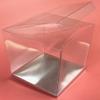 Durapak Supplies 24 PCS 4 x 4 x 4-1/2" Tuck Top w/Silver Card Bottom, Clear Plastic PVC Boxes for Party Favor Wedding Favor, retail products packaging and display view 2