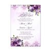 100 Walima Invitations Floral Purple Watercolor Wedding Invitations Personalized Any Text view 1