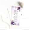 100 Walima Invitations Floral Purple Watercolor Wedding Invitations Personalized Any Text view 2