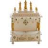 Kamdhenu art and craft Wooden Temple for Home and Office Poojaghar - 15 x 8 x 18 White and Red view 1