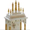 Kamdhenu art and craft Wooden Temple for Home and Office Poojaghar - 15 x 8 x 18 White and Red view 3