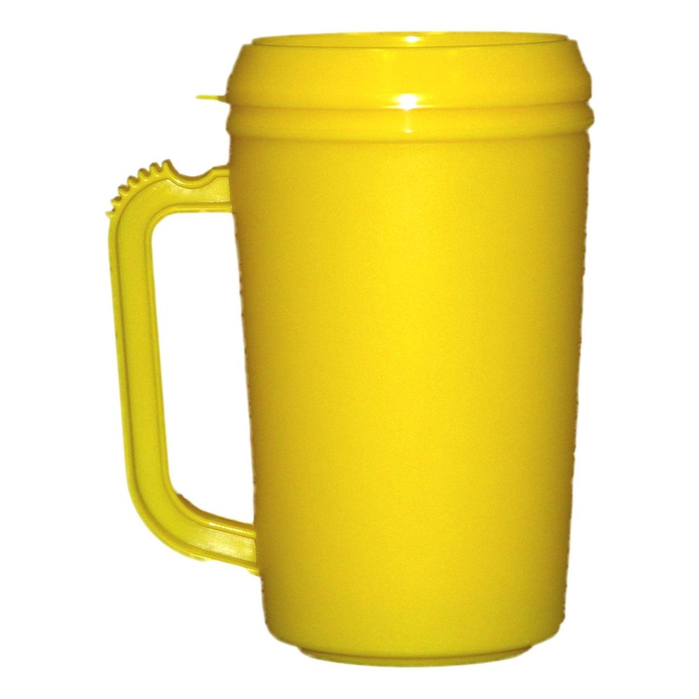 Jean's Plastics Talisman, Yellow Insulated Mug, 20 Ounce, Pack 1