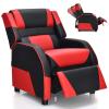 Giantex Kids Recliner, Gaming Recliner Chair with Footrest, Headrest & Lumbar Support, Ergonomic Leather Lounge Chair Toddler Furniture, Adjustable Racing Style Recliner Sofa for Boys Girls, Red view 1