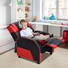 Giantex Kids Recliner, Gaming Recliner Chair with Footrest, Headrest & Lumbar Support, Ergonomic Leather Lounge Chair Toddler Furniture, Adjustable Racing Style Recliner Sofa for Boys Girls, Red view 2